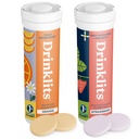 שתייתים Orange Daily hydrotion Tablet + Strawberry Immunity Tablets (2) Tube Pack | Essential Electrolytes - Great Taste - Immune Support; 20 משרתות (10 טבליות Per Tube)