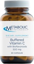 תחזוקה מטאבולית Buffered ויטמין C 500 מ"ג עם bioflavonoids - תוסף המיועד להיות קל על Stomach (90 קפסולות)