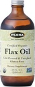 פלורה - שמן Flax - Cold-Pressed, Unrefined, Organic Flax Seed שמן - מכיל אומגה 3 & אומגה-6 - non-GMO & Gluten-Free - Keep Chilled - 17 fl. oz. Glass בקבוק זכוכית