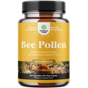 Bee Pollen Pills עבור גידול חזה 60 Ct - Bee Pollen תוספת 1000 מ"ג לשרת עם באופן טבעי Occurring B ויטמינים מינרלים & Enzymes - תוספת תמיכה השד - Vegetarian non-GMO & Gluten חינם חינם