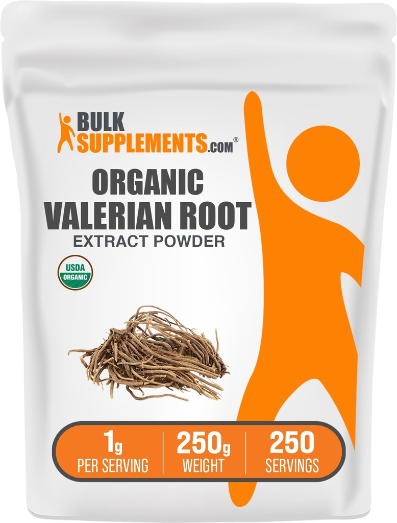 BulkSupplements.com Organic Valan לחלץ אבקת - מקורו של Valan Root, Herbal Supplement - Gluten Free, 1g עבור שירות, 250g (8.8 oz) (Pack of 1)