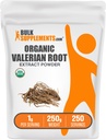 BulkSupplements.com Organic Valan לחלץ אבקת - מקורו של Valan Root, Herbal Supplement - Gluten Free, 1g עבור שירות, 250g (8.8 oz) (Pack of 1)