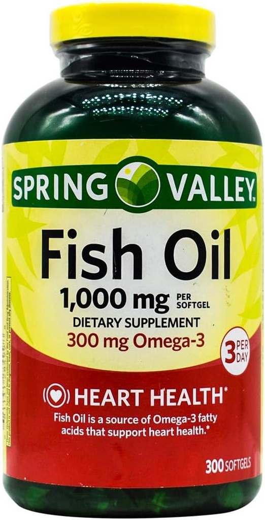 עמק האביב - שמן דגים 1000 מ"ג, 300 Softgels