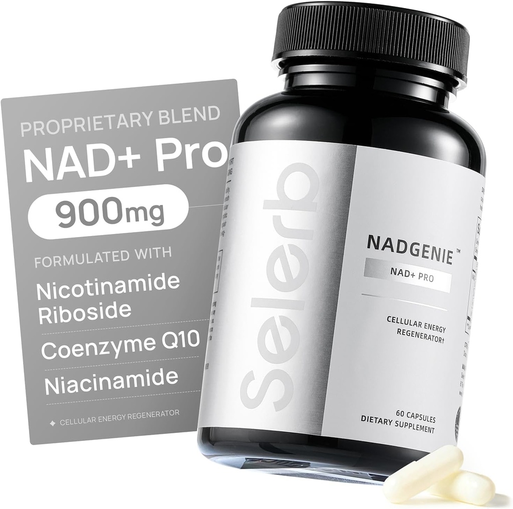 Selerb NR900 - NAD+ תוספת לתמיכה ב- Skin Aging, Oracle Energy Support and Focus, High Potency - 60 Counts - תוספי תזונה