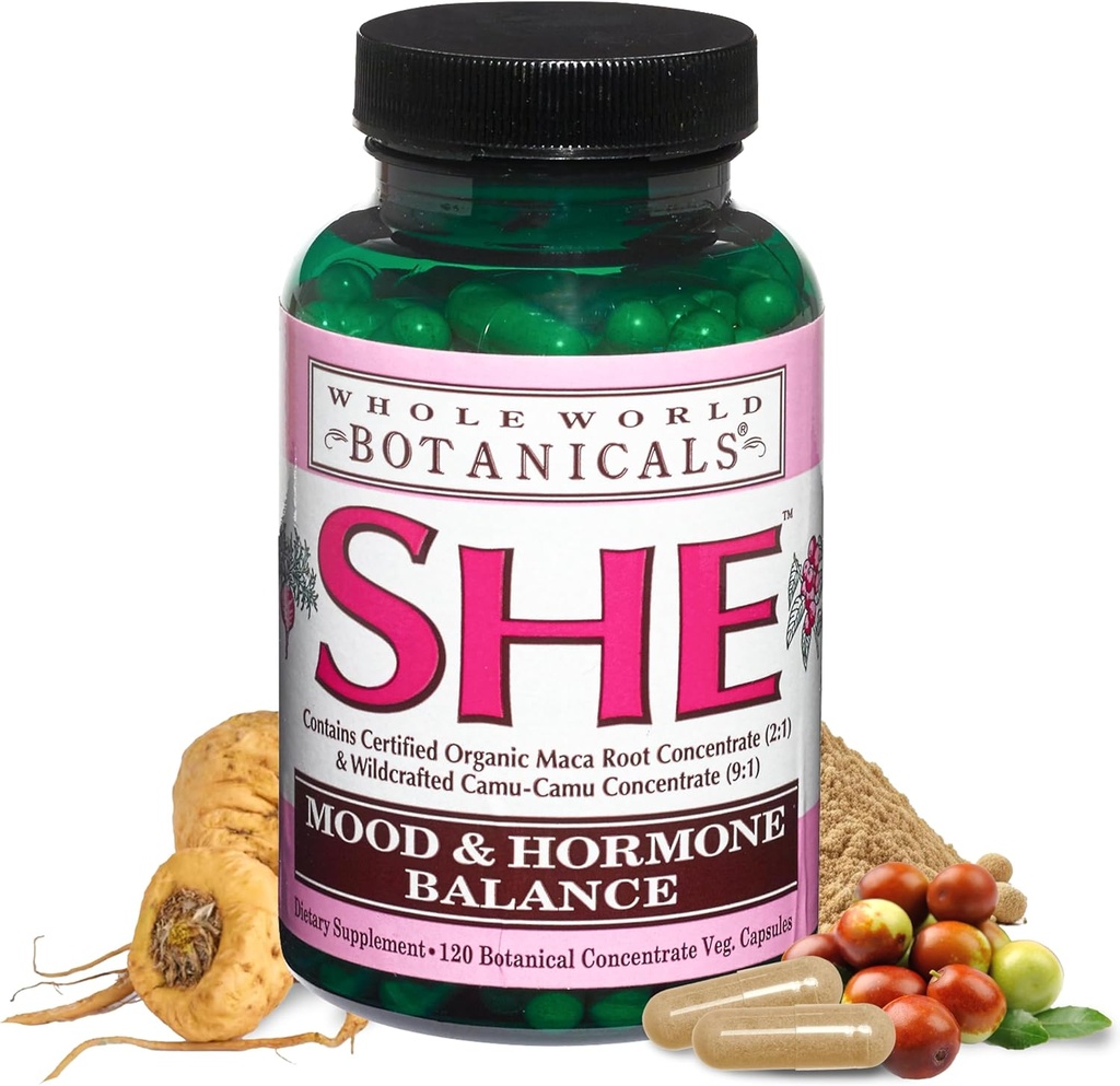 כל הבוטנים בעולם She Mood & הורמון תמיכה, 120 Veg Caps