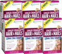 Applied Nutrition Longer Stronger Hair & Nails - 60 נוזל Soft-Gels, Pack of 6 - Biotin, Silica & Collagen - 180 משרתים