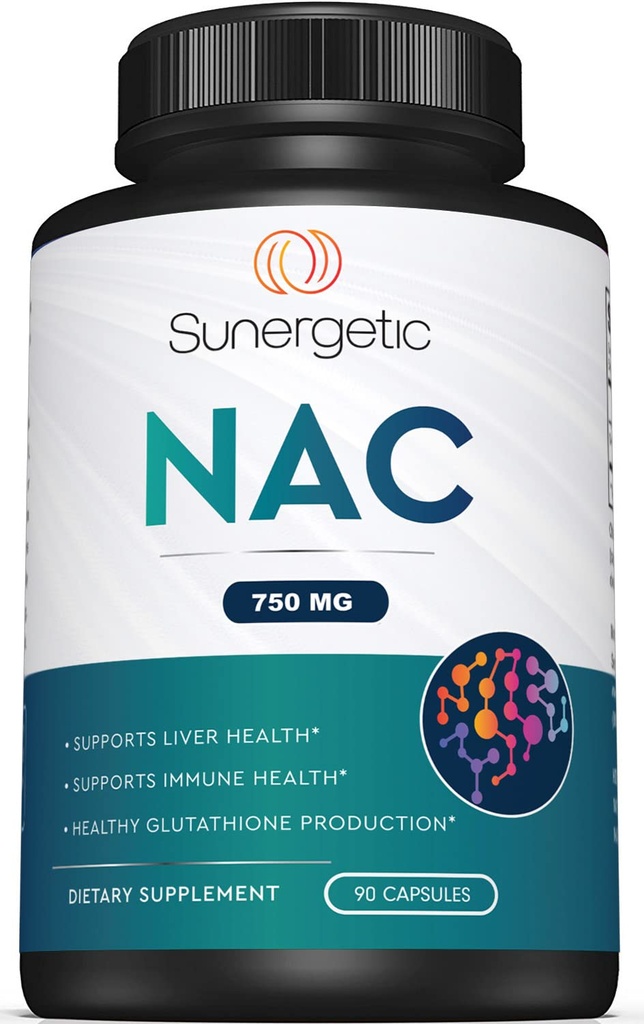 Premium NAC תוסף N-Acetyl Cysteine - 750 מ"ג פר קפסולה - תומך Liver, Detox Immune, Cell & Respiratory Health - 90 N Acetyl Cysteine קפסולות