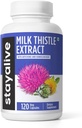 חלבון אלIVE חלב תוספת עם Dandelion Root and Artichoke Extract, 80% Silymarin Complex, 120 גלולות, 100% טהור Artichoke Leaf אבקת, non-GMO & Gluten-Free Herbal כמוסות