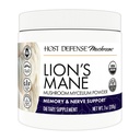 אבקת Mane של Host Defense Lion - תוספי תמיכה לבריאות המוח - תוסף Mushroom לתמיכה בתפקוד Focus & Memory - Immune & Nervous System Support - 7 oz (133 משרתים)