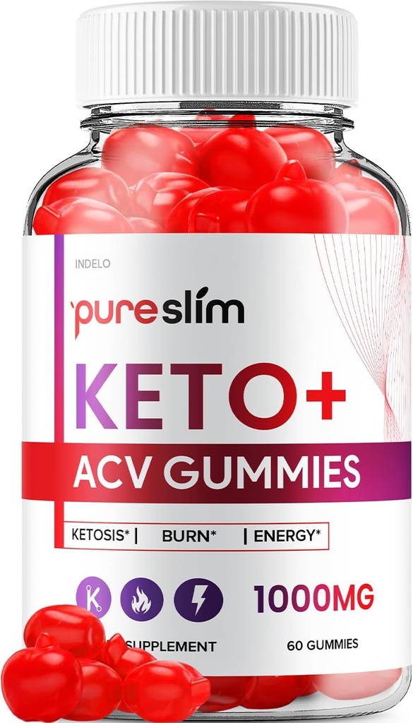 Pure Slim Keto ACV Gummies - פורמולה מתקדמת PureSlim Keto Plus ACVmie מסטיק Apple Cider Vinegar Pure Slim ACV Gummies Dietary Supplement Reviews Men (60 מסטיק)