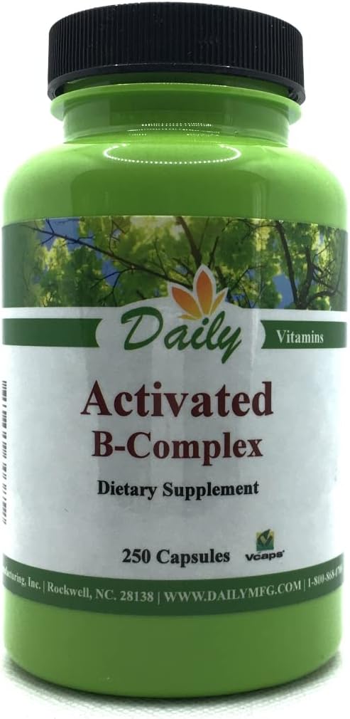 Daily Manufacturing הפעיל B-Complex (Activated Forms of Multi B ויטמינים) 250 Capules