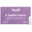 NewLife Naturals ויטמין E Suppositories 38IU - Vaginalייבוש Irritation Menopause Atrophy Relief - All Natural Estrogen Free Feminine Care - 24 הכניסות