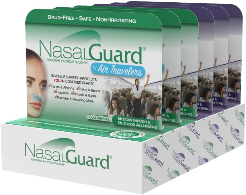 Particle Blocker Nasal Gel for Air Travelers - Drug-Free, non-irritating, non-drowsy, Airplane Travel Approved - מעל 150 יישומים Per Tube (Mixed, 3g, Pack of 6)
