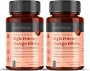 Pureclinica High Potency גינקו בילובה 30,000 מ"ג x 180 טבליות (2 בקבוקי 90) - 6 חודשים אספקה - 5 פעמים הכוח של מוצרים תחרותי