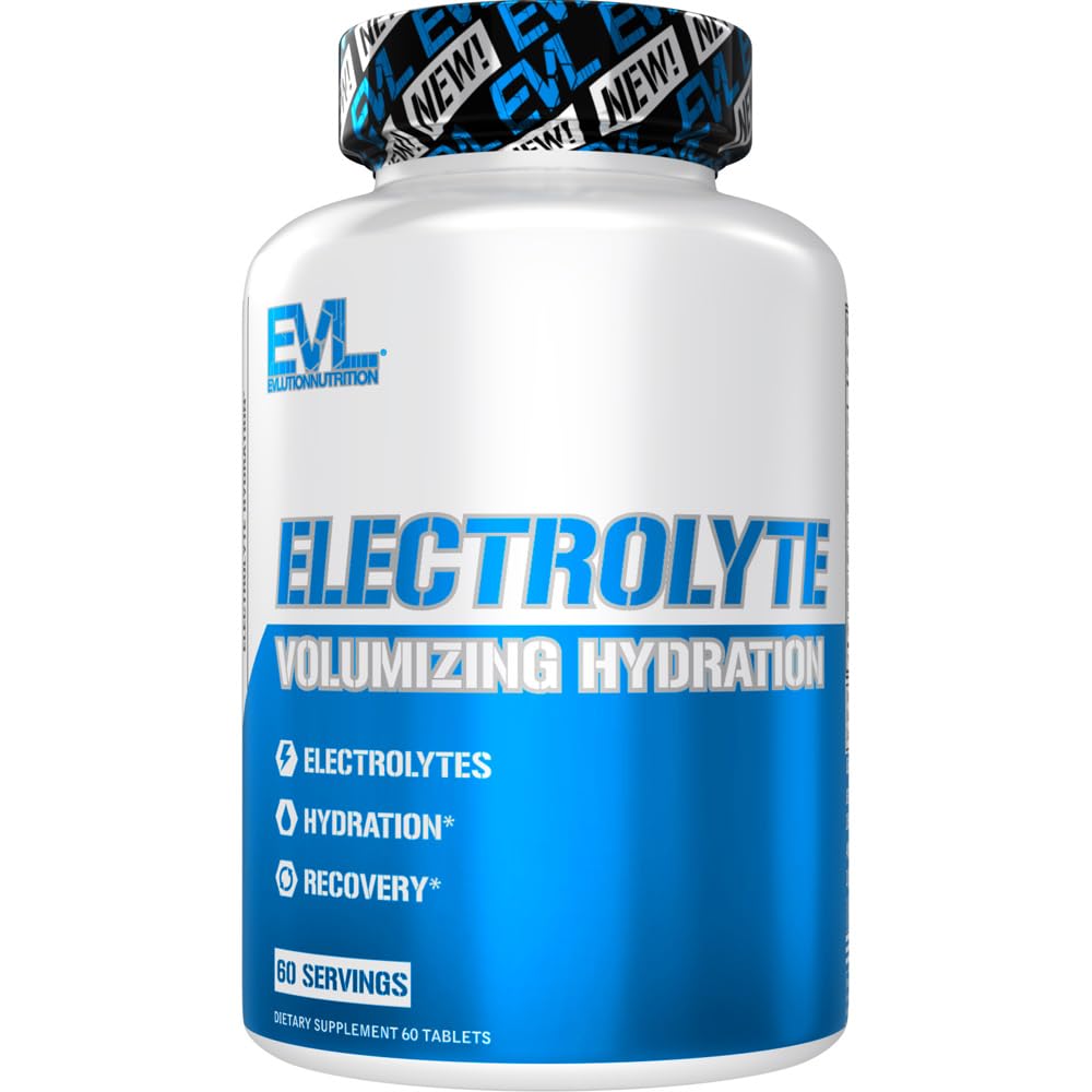 תוספי תזונה של Evlution Volumizing Electrolyte hydrotions - תוספת התאוששות מהירה - טעינה ו-Recover - מכיל 8 מפתח אלקטרוליטים - טבעוני, Gluten-Free ו- Keto Friendly - 60 משרתים