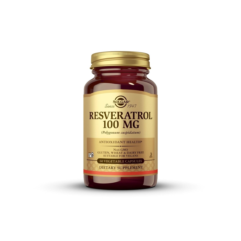 Solgar - Resveratrol 100 מ"ג, 60 קפסולות ירקות