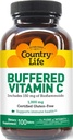 המדינה חיים Buffered ויטמין C 1000 מ"ג עם bioflavonoids, Calcium, Magnesium, Potassium - Immune תמיכה, קפסולות טבעוניות, Gluten-Free, Gentle על Stomach - 100 טבליות