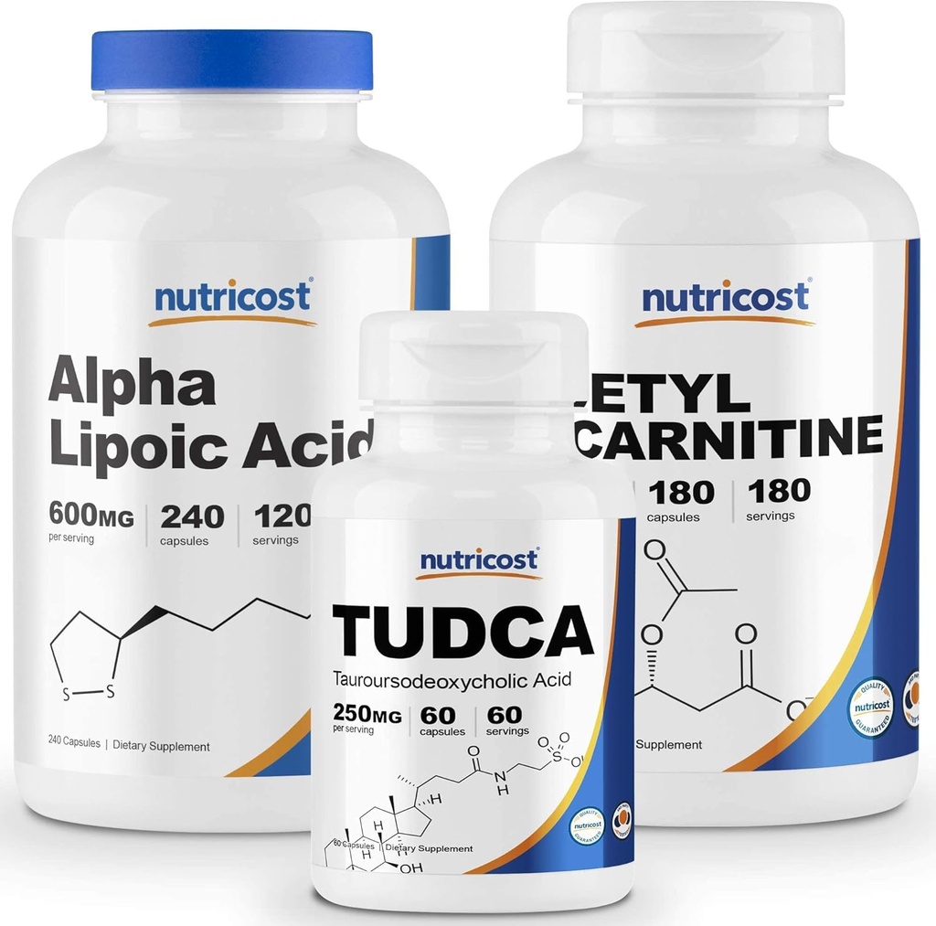 Acid 600mg, 240 Caps & Tudca 250 מ"ג, 60 Caps & Acetyl L-Carnitine 500 מ"ג, 180 Caps & Tudca 250 מ"ג, 60 Caps & Acetyl L-Carnitine 500 מ"ג, 180 Caps