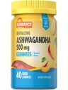 Sundance Ashwagandha Gummies | 500 מ"ג | 40 חניכיים טבעוניות | טבעוניות, Non-GMO ו- Gluten Free Supplement