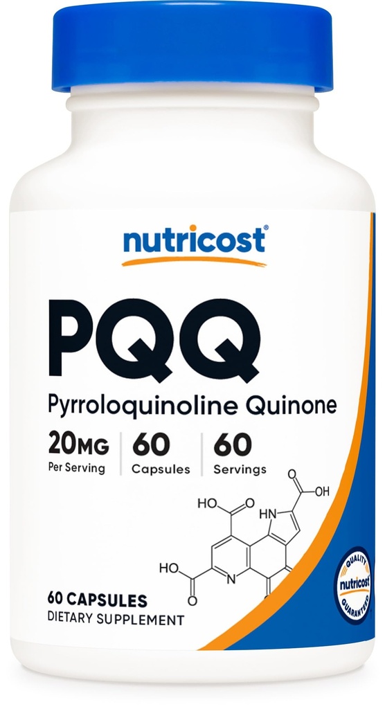 חומרים מזינים PQQQ (Pyrroloquinolineone) 20 מ"ג, 60 קפסולות - קפסולות צמחוניות, non-GMO, Gluten Freeten