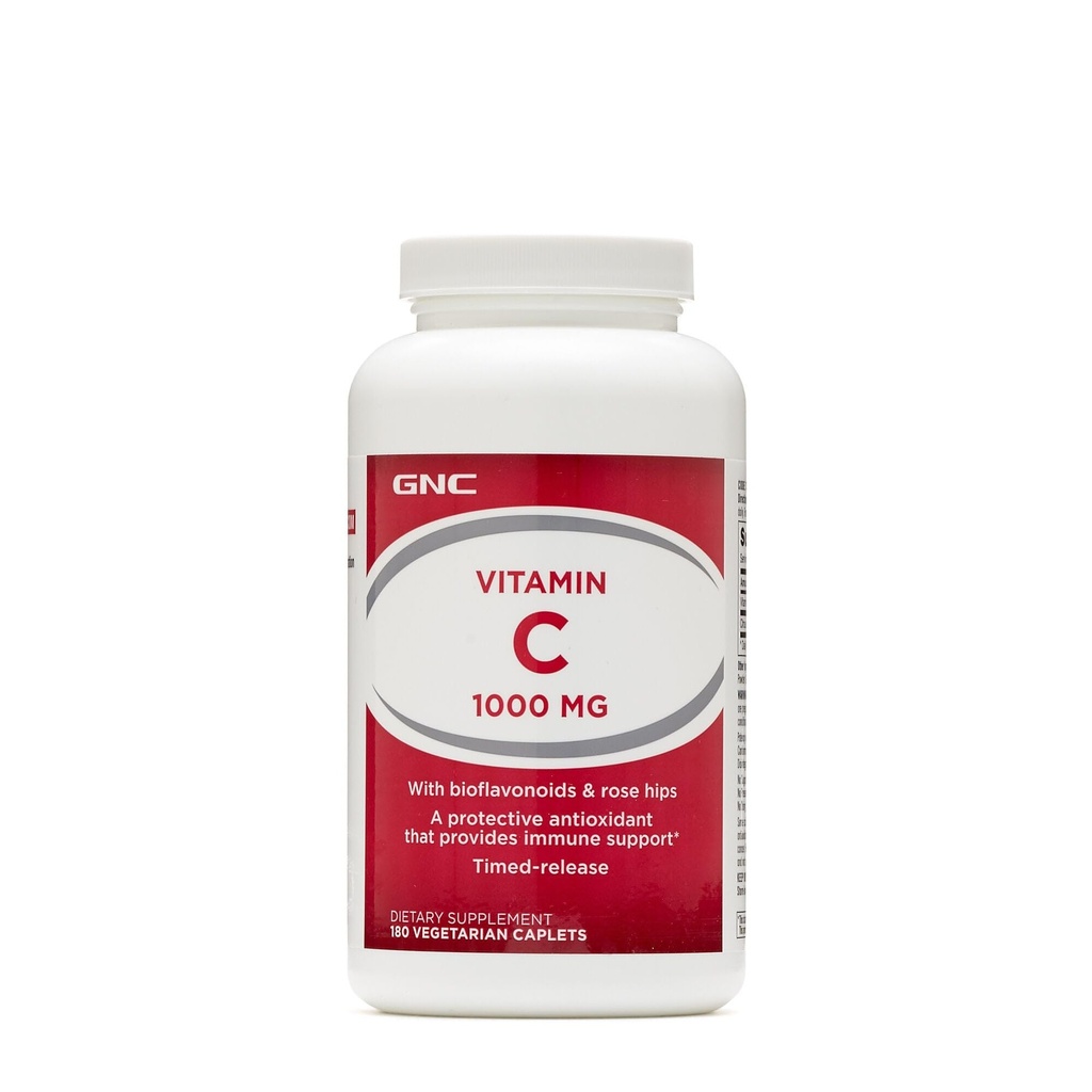 ויטמין GNC C 1000 עם bioflavonoids ו Rose Hips Timed לשחרר 180 טבליות