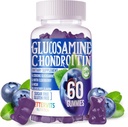 Glucosamine Chondroitin Gummies עם MSM & Elderberry תוספת כוח - תמיכה משותפת, Antioxidant Immune תמיכה תוסף למבוגרים, גברים ונשים.60 חניכיים Blueberry