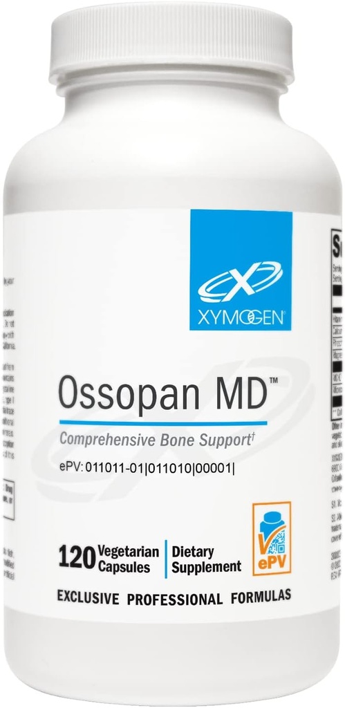XYMOgen Ossopan MD - תומך בחוזק העצם + בריאות העצם - תוסף Calcium עם microcrystalline hydroxyapatite, Phosphorus, ויטמין D3 ומגנזיום Malate (120 קפסולות)