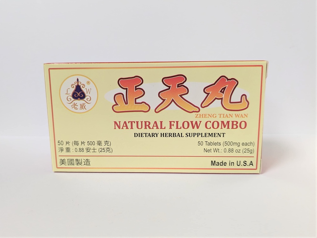 ג'נג טיאן Wan Herbal תוסף עוזר עבור Migraines & Premenstrual Headaches 500 מ"ג 50 טבליות המיוצר בארה"ב על ידי Lao Wei