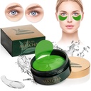 Green Tea Matcha Firming Eye Mask, 30 Pairs Collagen Patches for Fine Lines, Wrinkles, תחת עין בייגs & Puffy עיניים טיפול, Face Gel Pads כי להפחית את הסימנים של הזדקנות