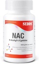 תוספי N-Acetyl Cysteine (NAC) 600 מ"ג, 60 ואג כמוסות - non-GMO, Gluten Freeten