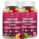 Creatine Monohydrate חניכיים - 5g עבור גברים ונשים, 160 הרוזן ו Creatine Chewable תוספי עבור מקבל שריר, כוח שרירים, אנרגיה Boost, ו שריר בונה, סוכר חינם, טבעוני