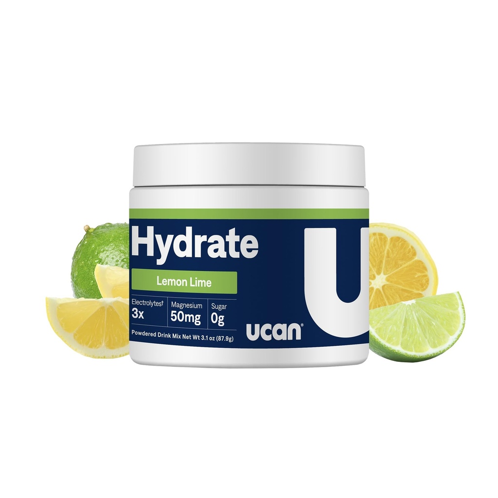 UCAN hydrote Electrolyte Drink (Lemon-Lime, 30 משרתים) Sugar-Free, Keto-Friendly, טבעוני, non-GMO, אבקת אלקטרוליט ללא גלוטן עם Potassium & Magnesium עבור רציפות & Athletes