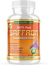 Saffron לחלץ תוסף - 88.25 מ"ג קפסולות עם סטנדרטי .3% תמצית ספארי בתוספת אבקת Saffron טהור, 60 גלולות כוח מקסימלי Vegetarian גלולות - Premium Appetite ועין