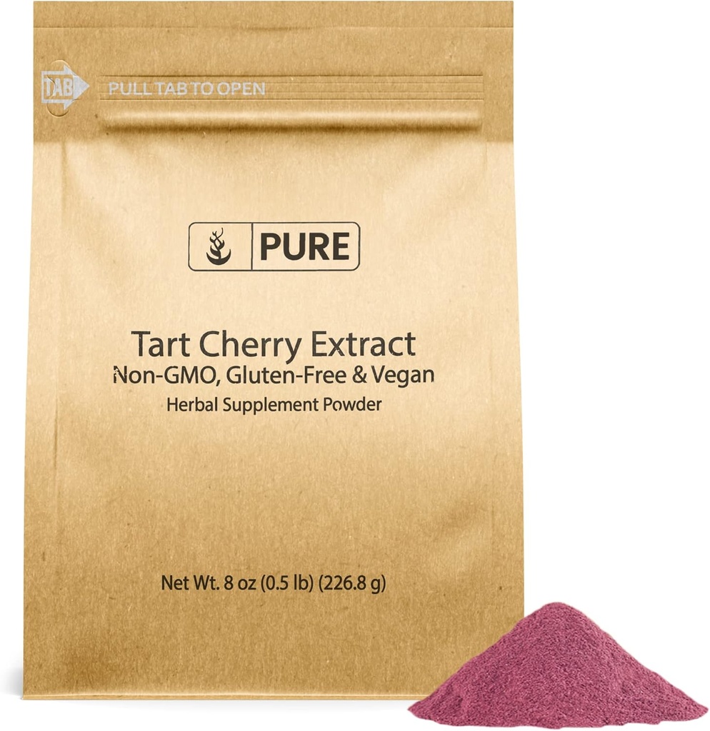 תכונות מקוריות טהורות Tart Cherry Extract (8oz), Non-GMO, Herbal Supplement
