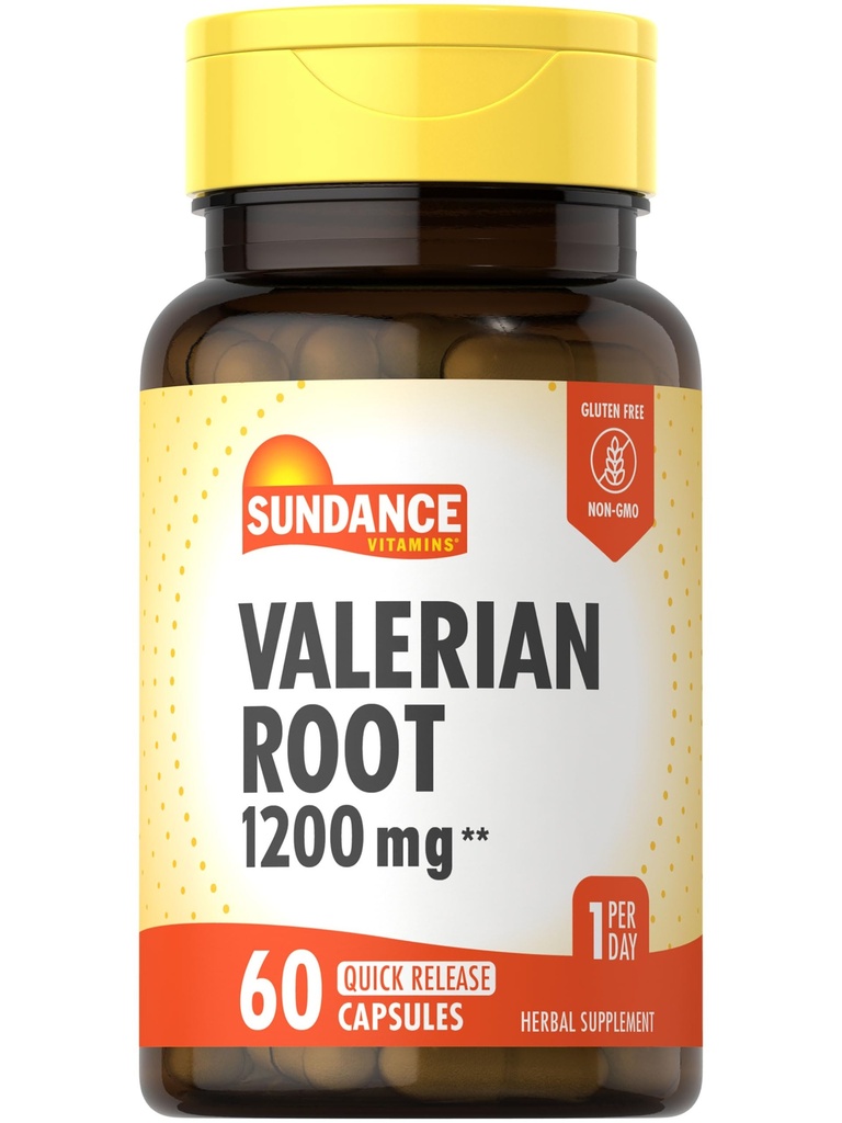 Sundance Valan Root Supplement | 1200mg | 60 קפסולות שחרור מהיר | Non-GMO ו- Gluten Formula Free Formula
