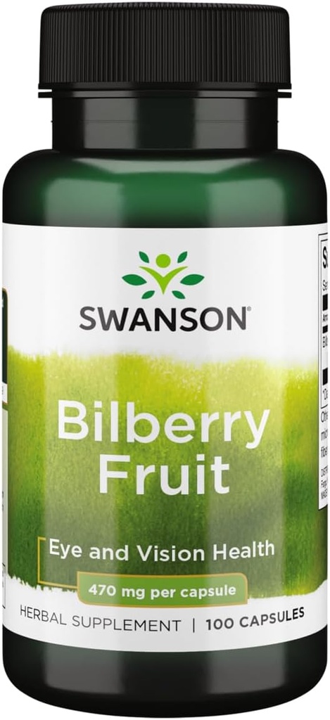 Swanson Bilberry פירות 470 מיליגרם 100 קפסולות