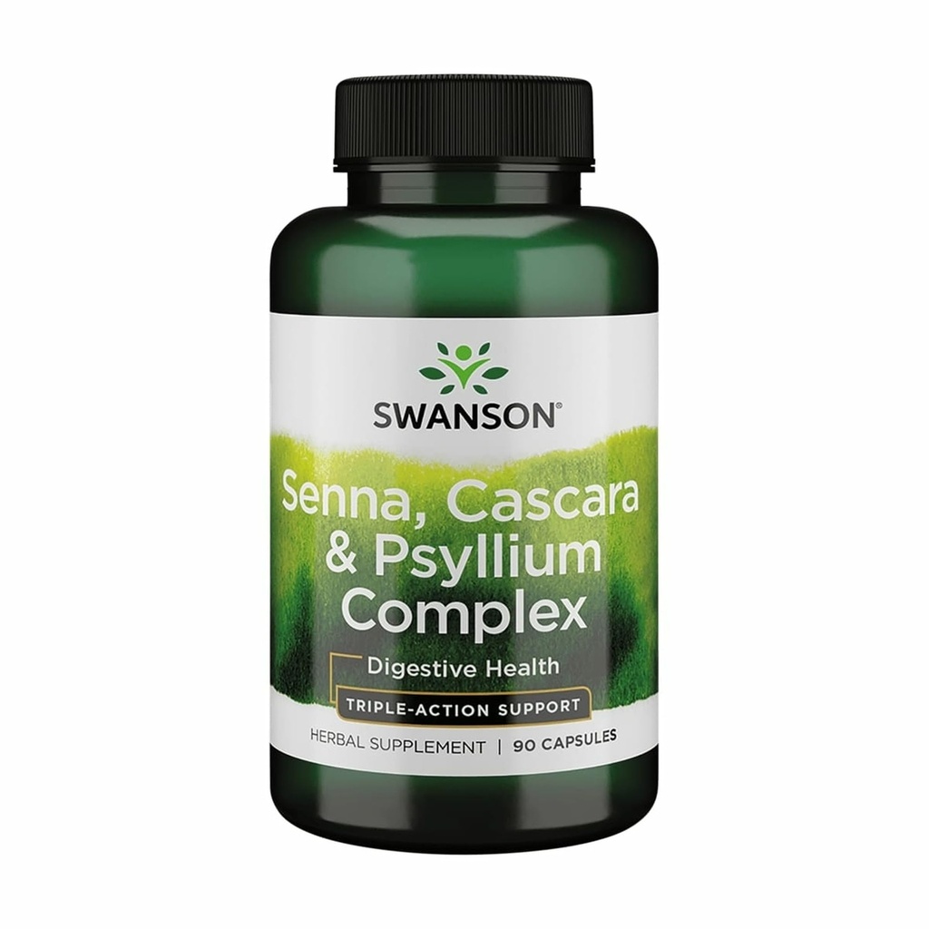 Swanson Senna Psyllium Cascara Complex GI Tract תמיכה 90 קפסולות