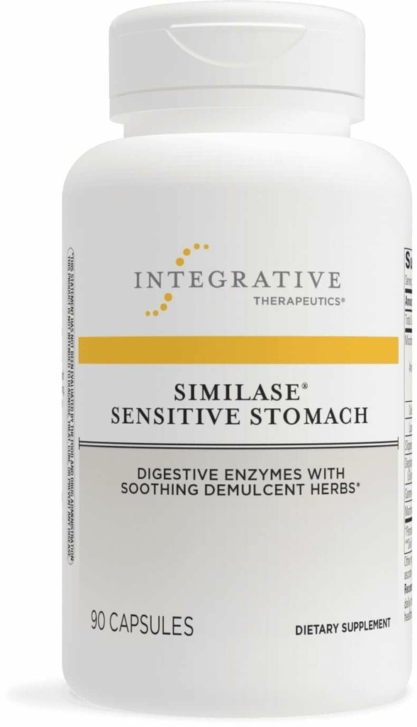 Integrative Therapeutics Similase Sensitive Stomach - תמיכה ב Stomachs Sensitive - חלב חינם & טבעוני - 90 קפסולות (45 משרתים)