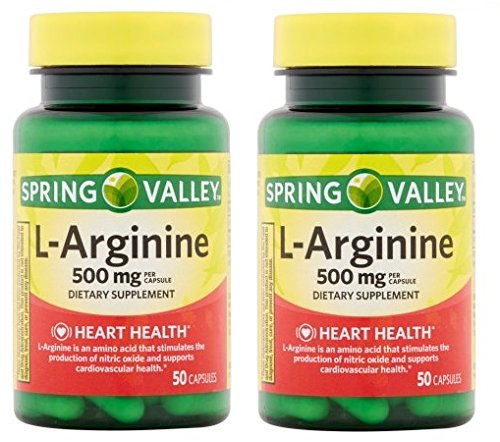 עמק האביב: 100 קפסולות 500 Mg Ea. L-Arginine (Pack of 2)