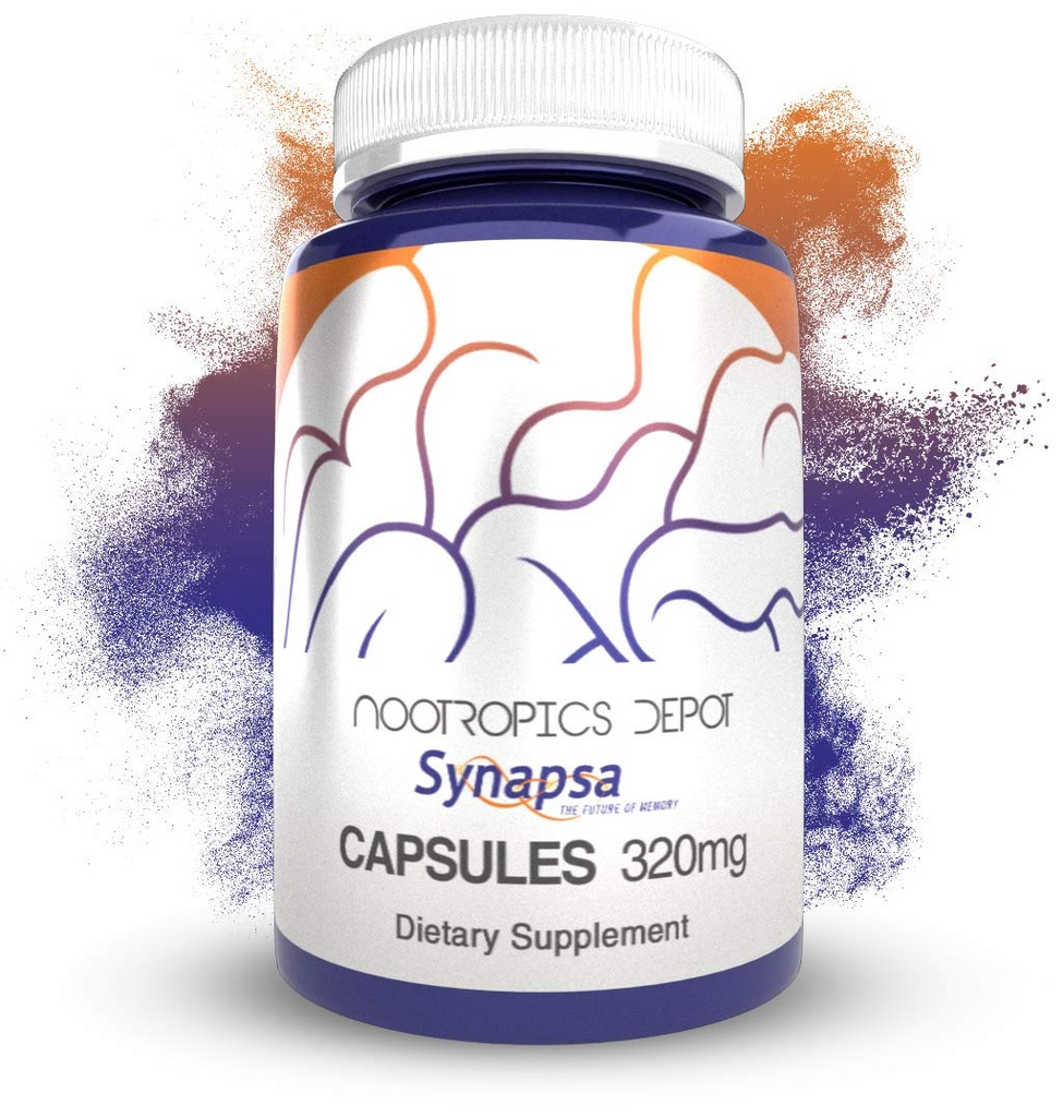 Nootropics Depot Synapsa Bacopa Monnieri כמוסות | 320 מ"ג | 60 Count | Whole Plant Extract | Ayurveda | התאמת Herb | כדי לשפר את הלמידה, הזיכרון והתפקוד המנטלי