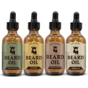 Striking Viking Beard Oil for Men - 0.66 Fl Oz Pack של 4, Vanilla, Sandalwood, Cedarwood & Citrus - מקדם צמיחה מלאה יותר עם שמן צמיחה Beard - Cedarwood Vanilla Scents עבור גברים גברים