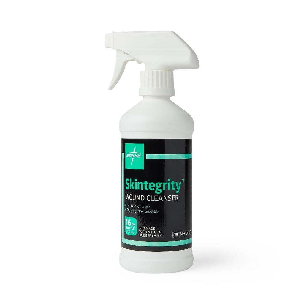 Medline Skintegrity Wound ניקויser (חבילה של 1), 16 אונקיה Sprayבק, עבור ניקוי הפצע, פירוק חלבון, פציעות לחץ, פצעים נגועים, תרסיס יכול להיות מותאם מערפל לזרם.