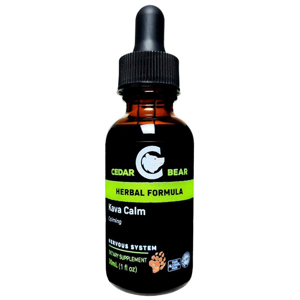 Cedar Bear Kava Calm a Liquid Herbal תוסף אשר תומך מרכזי Nervous ו- Digestive Systems 1 FL Oz