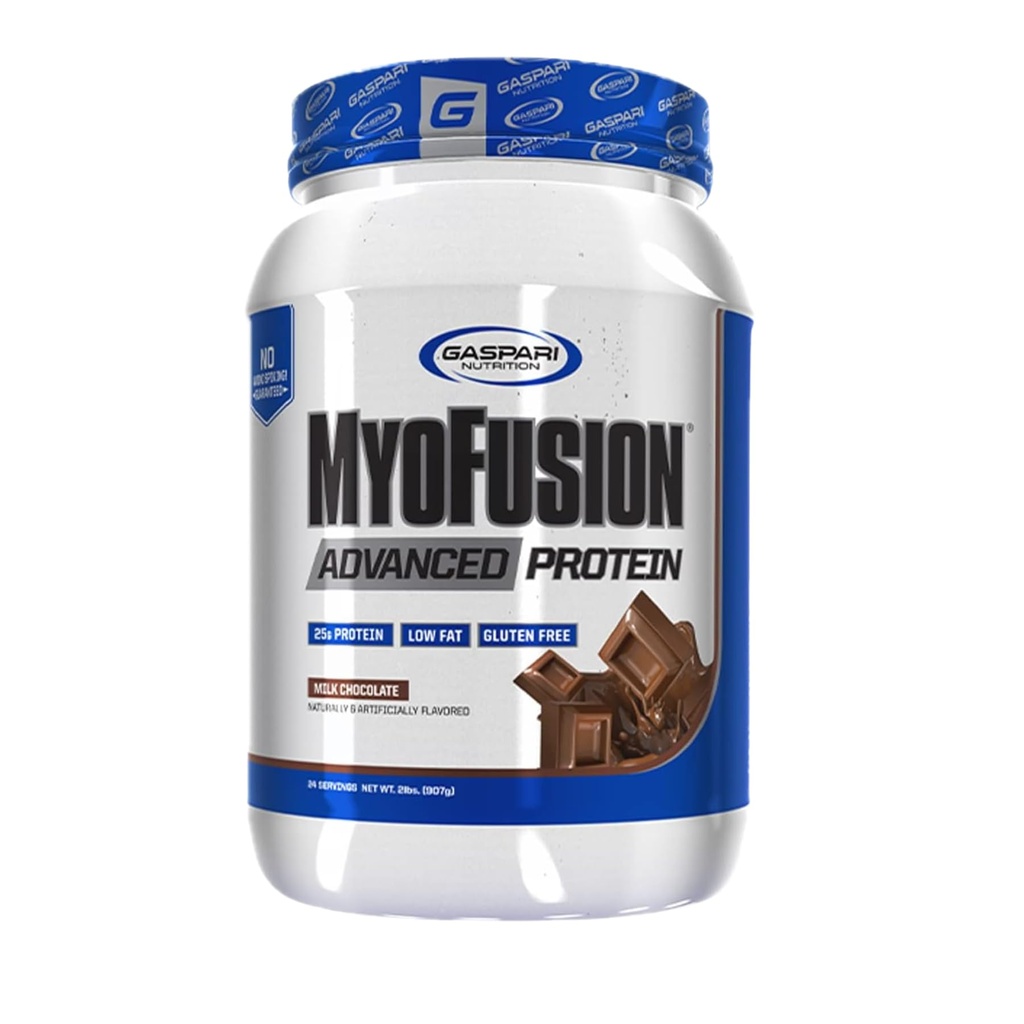 Gaspari תזונה Myofusion חלבון מתקדם, חלבון בלגן עם חלבון Whey, חלבון מקרהין וחלבון Isolate, שומן נמוך וגלוטן חינם (2lbs, שוקולד)