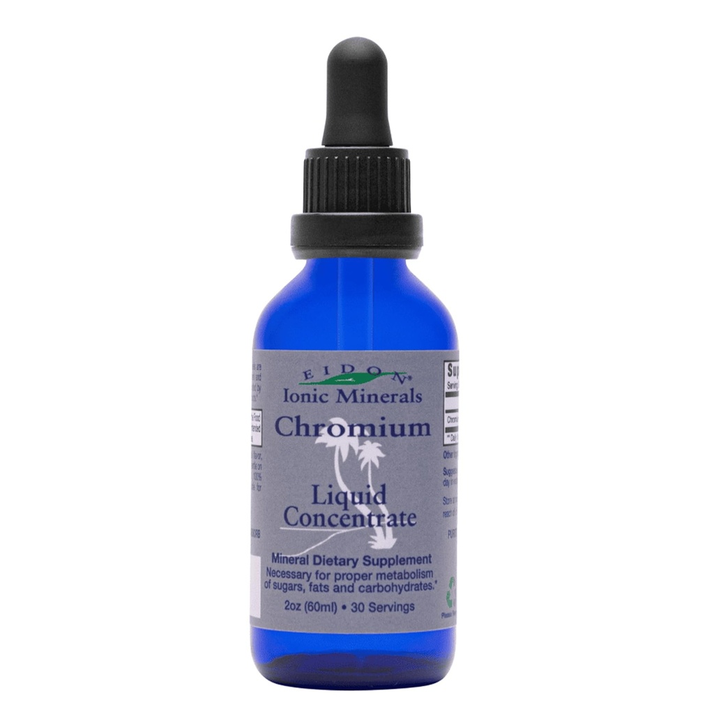 Edon Ionic מינרלים נוזלי Chromium Concentrate - Ionic Chromium תוסף טיפות, תומך רמות אנרגיה Stable, All-Natural, No Sugar הוסיף, No Preservatives או Addits - 2 oz