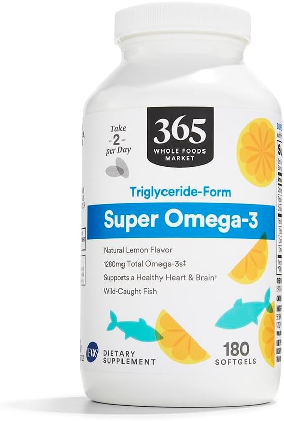 365 על ידי Whole Foods Market, Super אומגה 3, 180 הרוזן