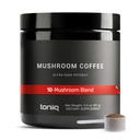 Mushroom Coffee - Ultra High Potency 10:1 ריכוז: קולומביה Sourced Beans עם 10 Mushroom Band, Lion's Mane & Cordyceps - Rich & Functional Coffee Alternative - Third-Party Lab Tested