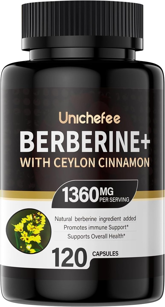 Berberine - 1000-1500 מ"ג יומי - ברברין HCL תוספת לתמיכה מטאבולית - תוספי Gluten-Free & Vegan לגברים ונשים 16