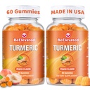Curcumin Turmeric Gummies - תוספת כוח 2000 מ"ג 8:1 לחלץ מסטיקים תוספת Turmeric תוספתי עם Black Pepper & הג'ינג'ר - טבעוני לא-GMO משותף תמיכה צ'ונגלs - Peach Flavor - חבילה של 2