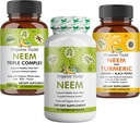 Premium Neem & Turmeric תוסף Bundle - 2-in-1 קפסולה פורמולה לבריאות העור, Immune & ניקוי תמיכה